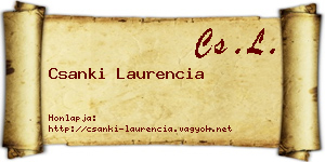 Csanki Laurencia névjegykártya